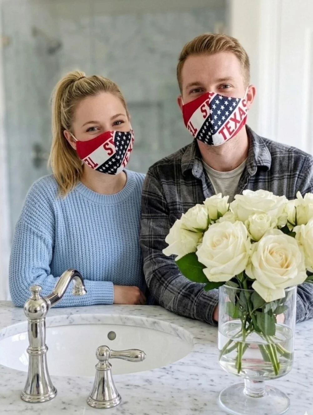 Reusable Cloth Face Masks Texas & USA Theme ☆ Set of 2☆